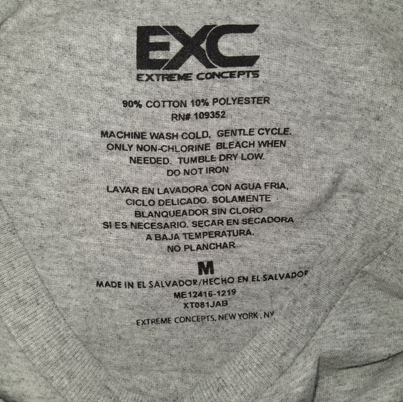 Men's Extreme concepts Gamer T shirt Gray/red Size Medium - Picture 5 of 5